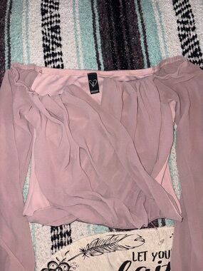 Windsor Dusty Rose Ruffle Chiffon Blouse